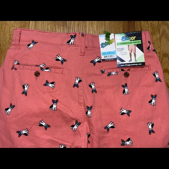 Plugg Shorts Plugg Flex Waist Casual Color Salmon French